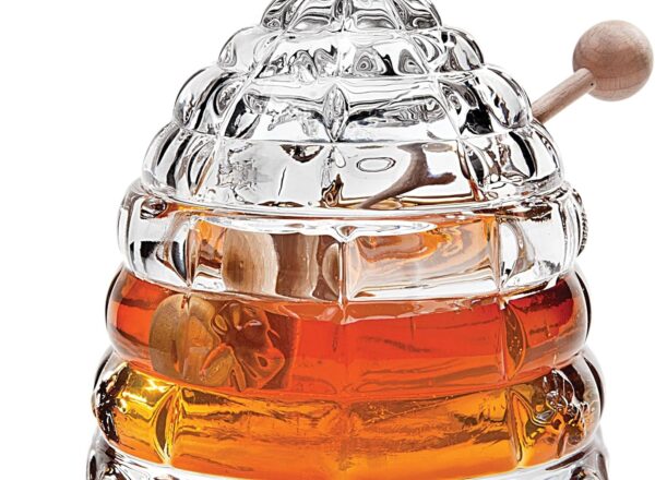 Crystal Honey Jar, Beehive Honey Dish