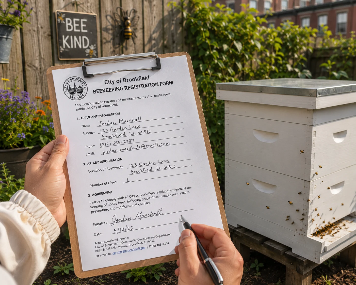 urban beekeeping permit registration small garden US city backyard beekeeper
