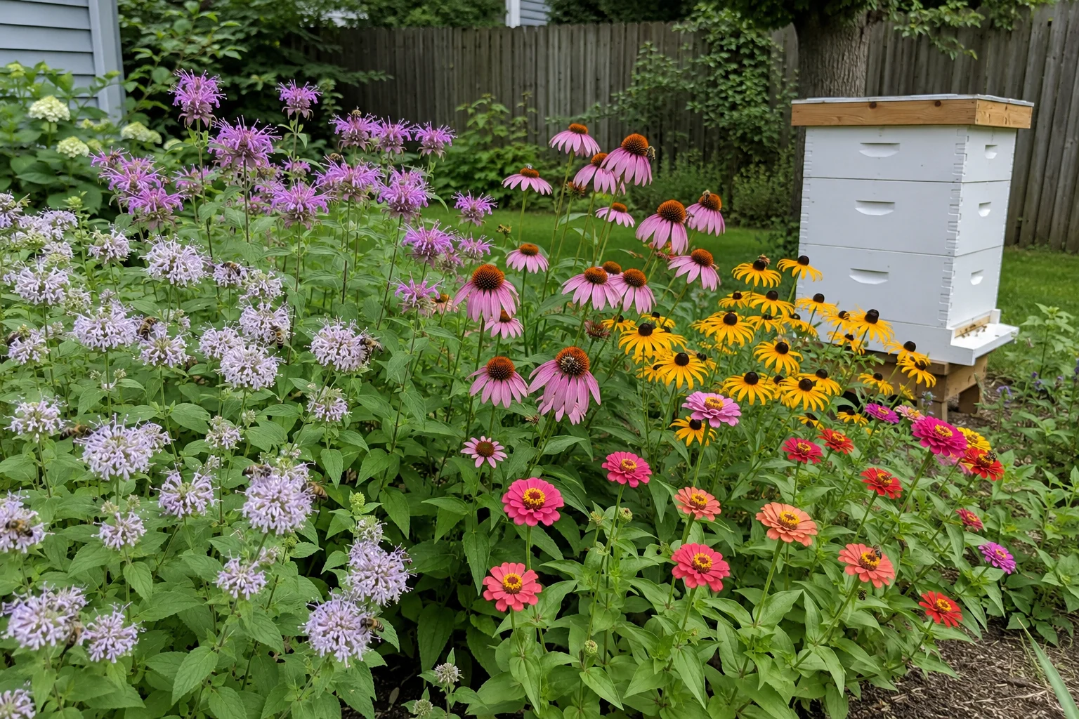 best summer flowers for bees near backyard beehive