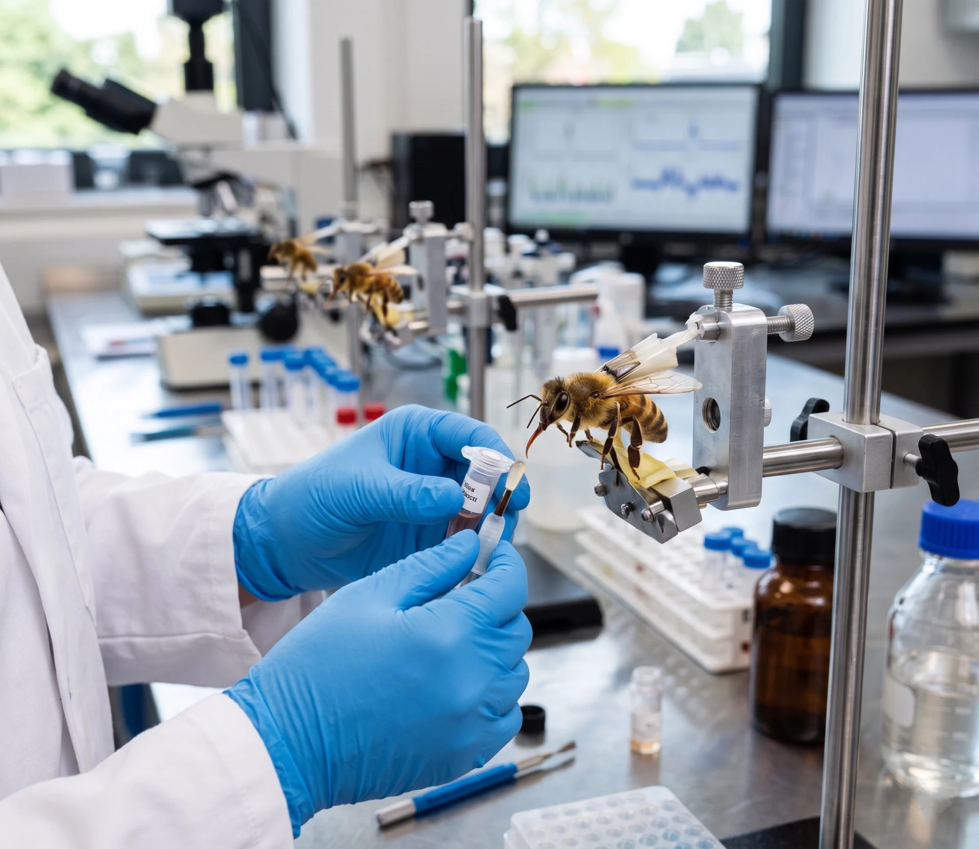 honeybee cancer detection laboratory conditioning protocol proboscis extension response PER research scientist