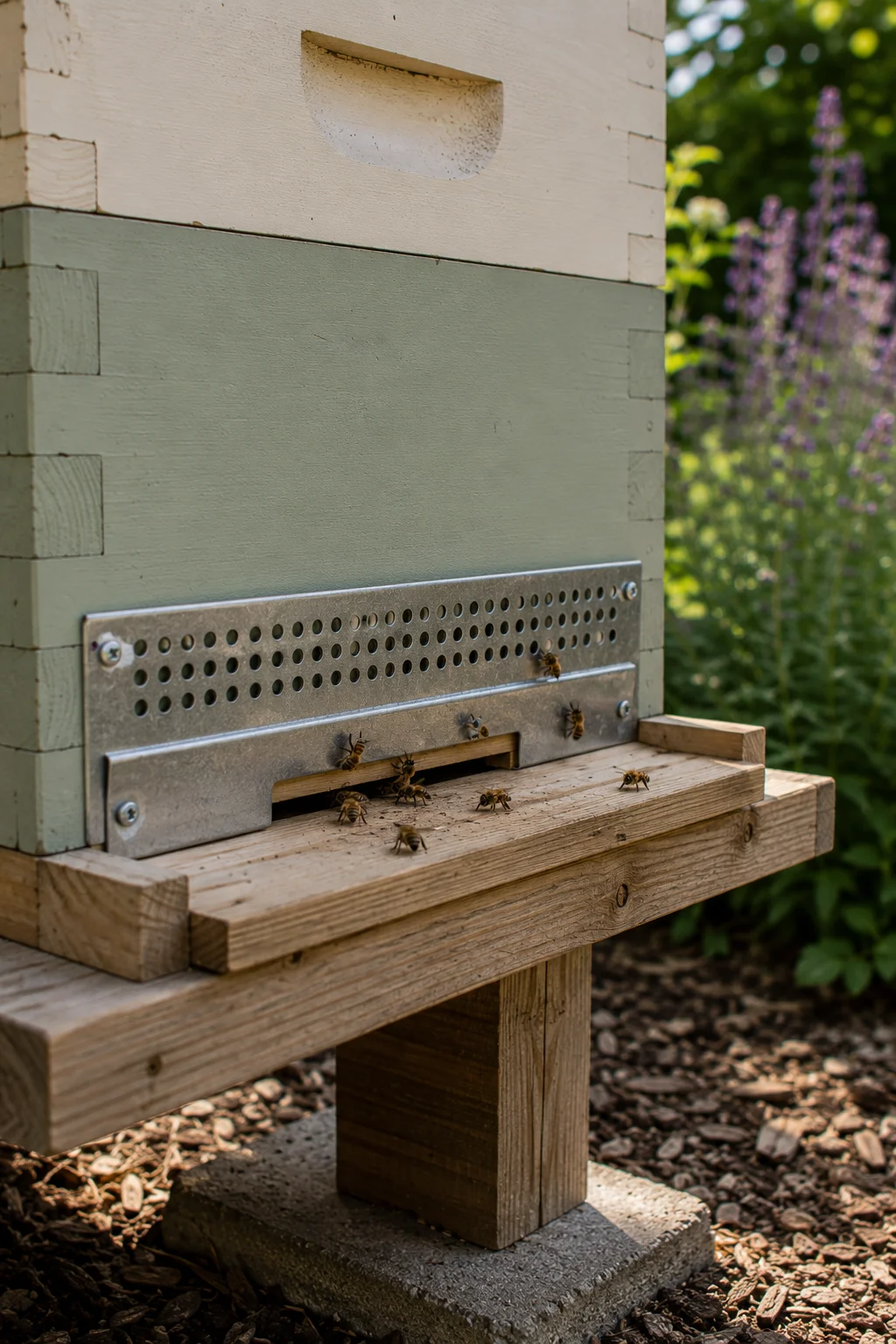robbing screen entrance reducer beekeeping setup idea