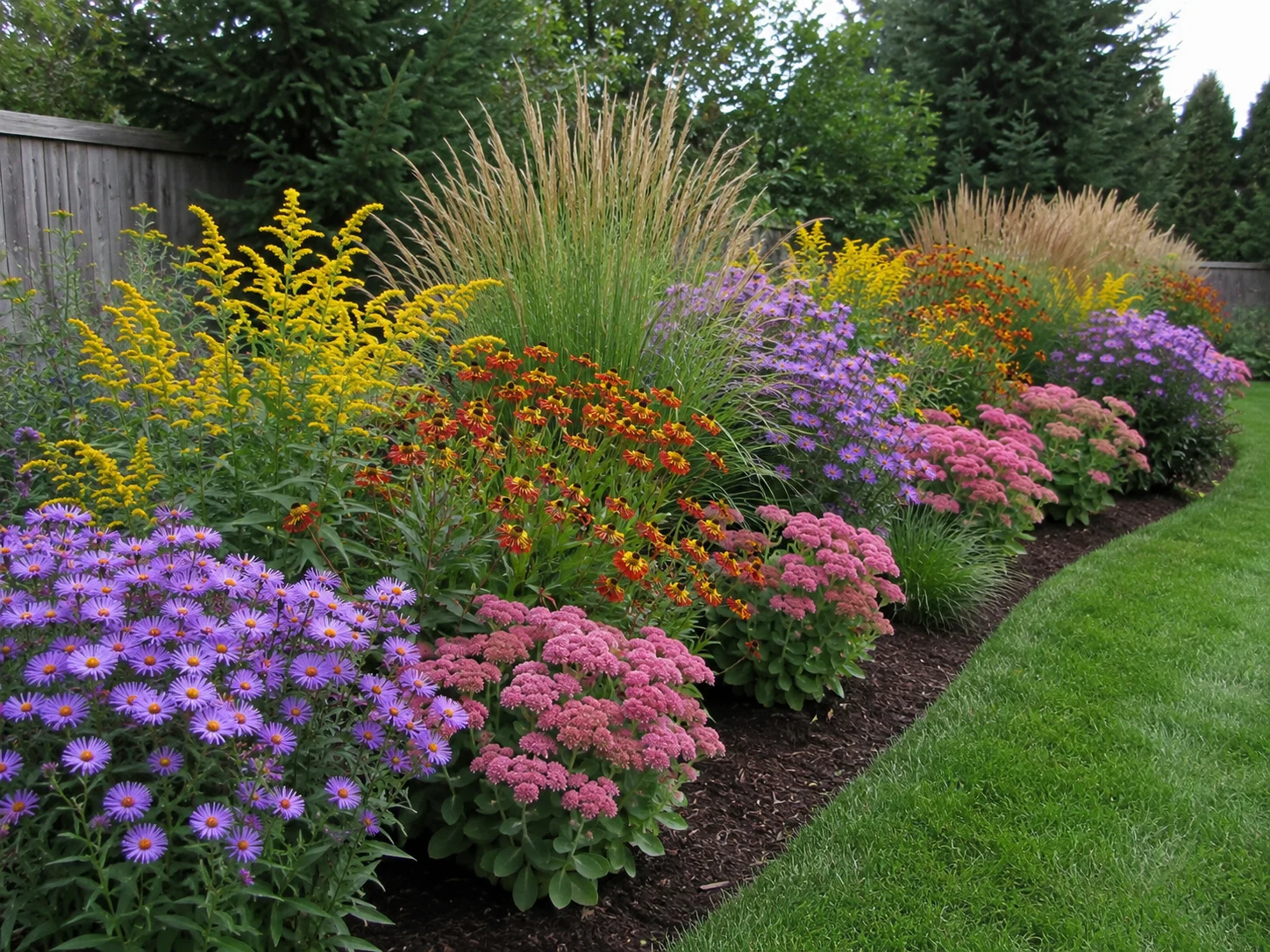 Autumn border planting with the best late summer flowers