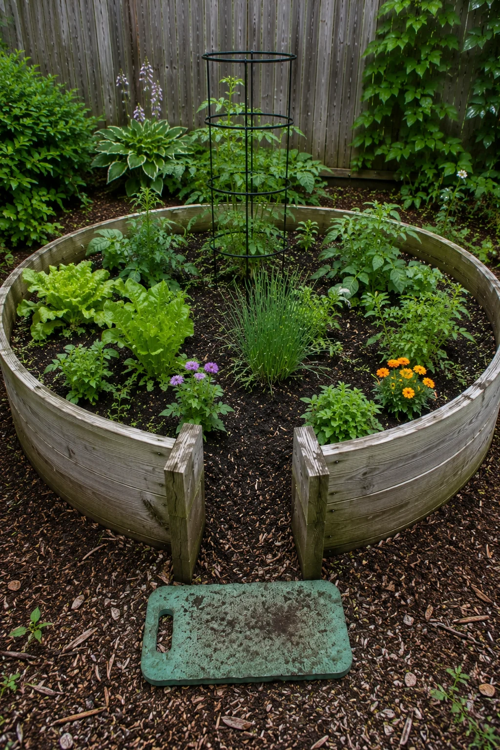 keyhole raised bed design small garden idea