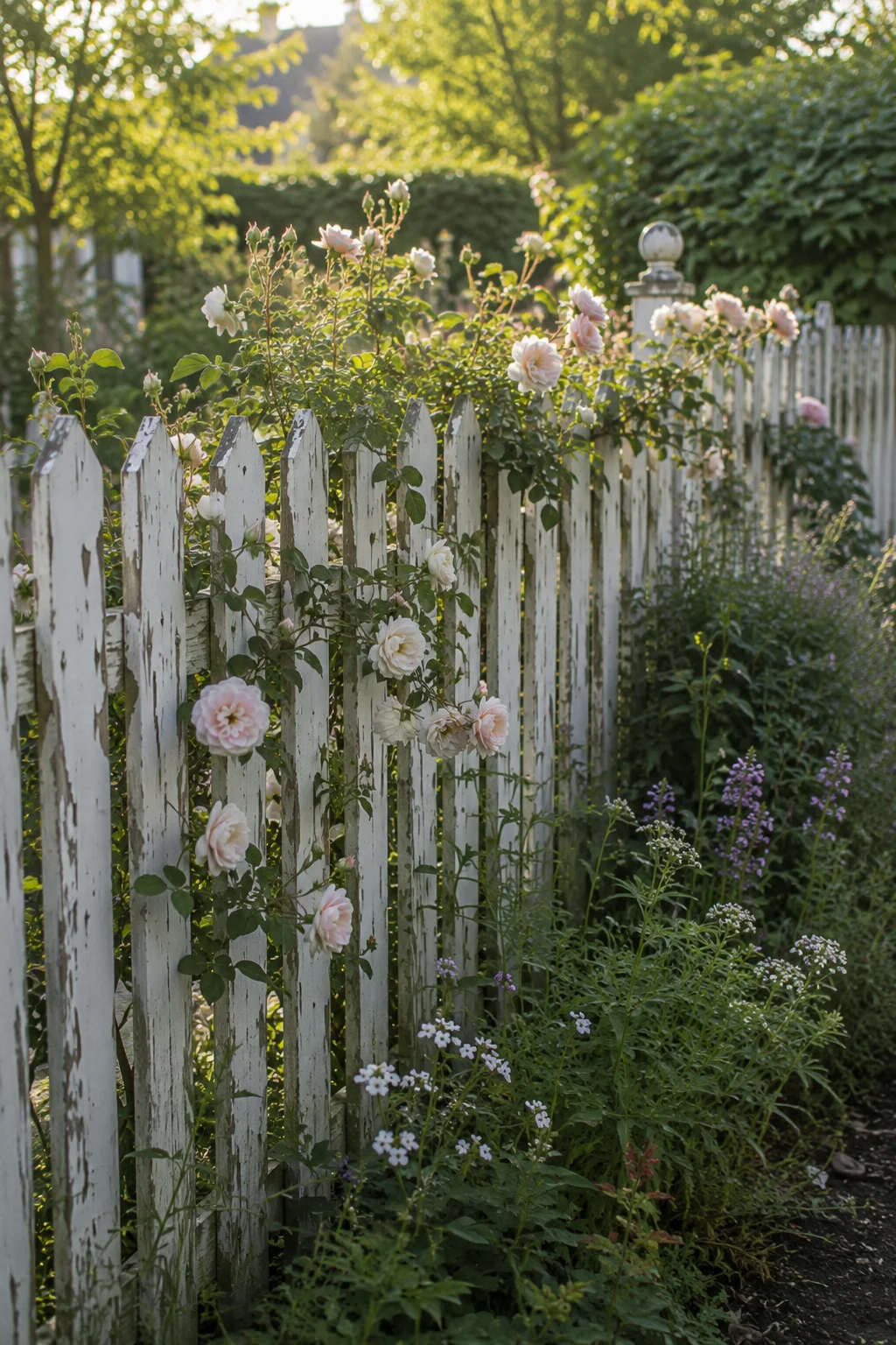 low picket fence cottage garden idea