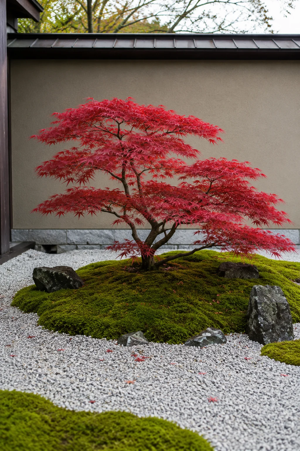 dwarf Japanese maple as focal tree
