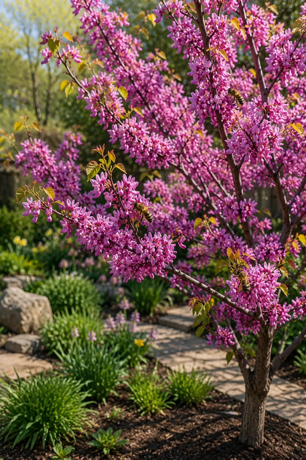 eastern redbud pollinator tree with non-invasive roots