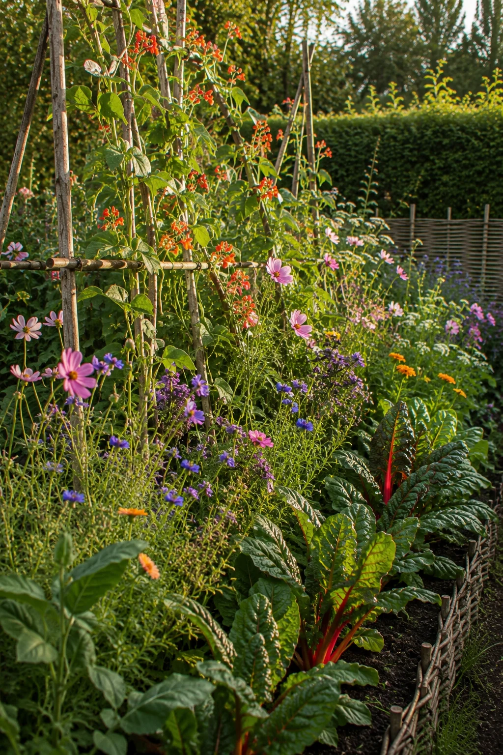potager style vegetable patch cottage garden idea