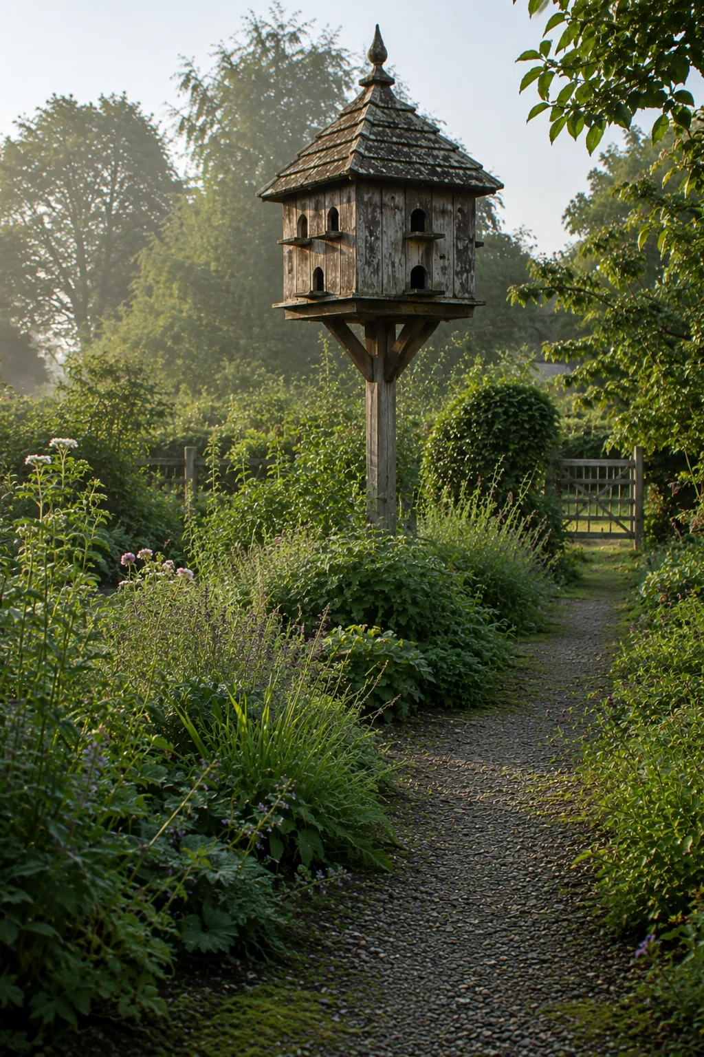 dovecote focal point cottage garden idea