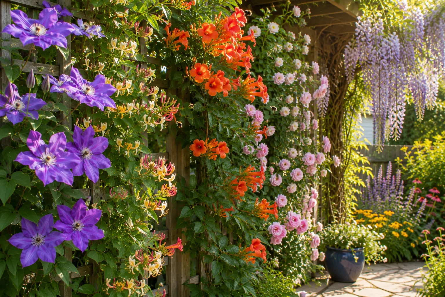 7 Climbing Plants That Add Height, Flowers, and Bees to Your Garden