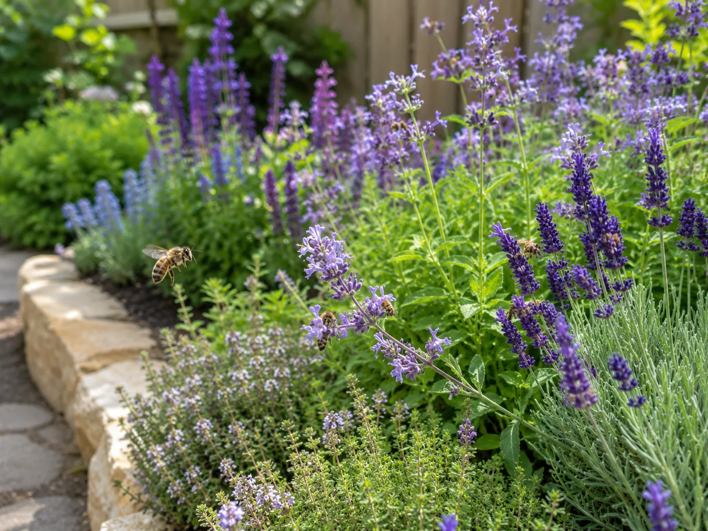 scent map garden for bees with fragrant pollinator plants