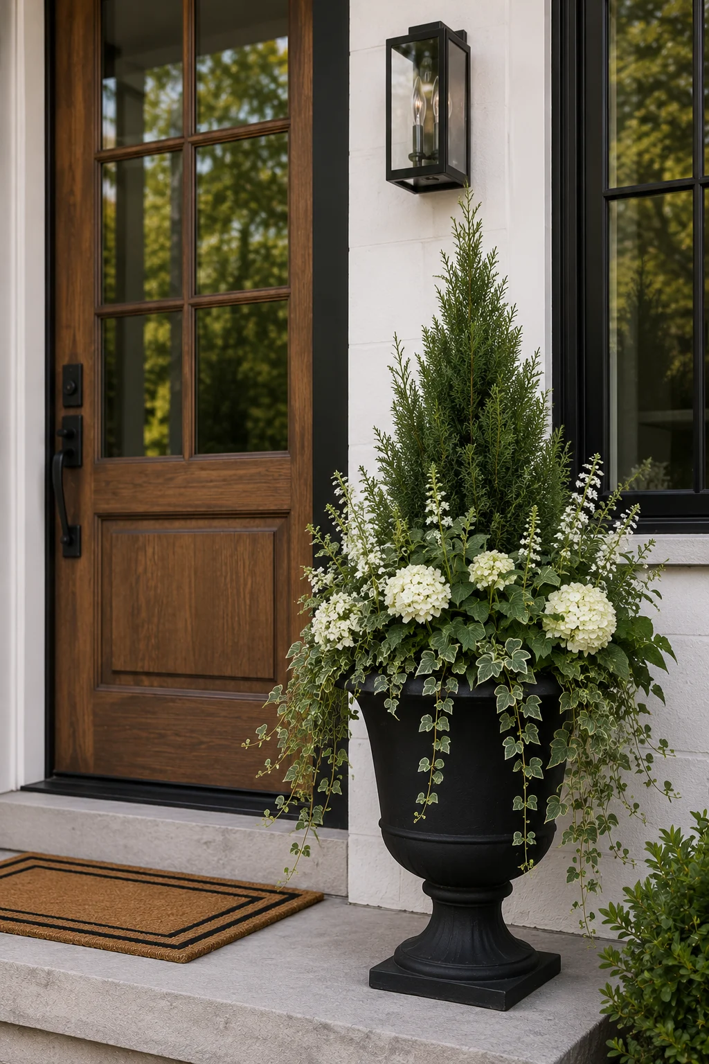matching planter door hardware front door idea.