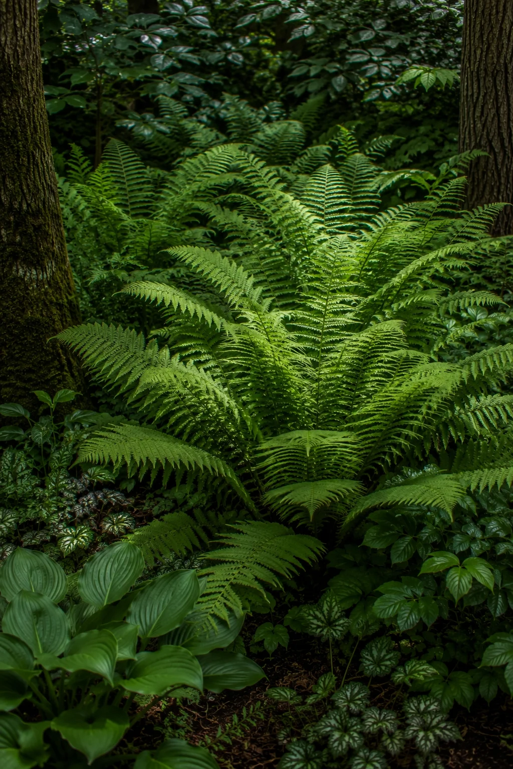 ferns deep shade woodland garden idea