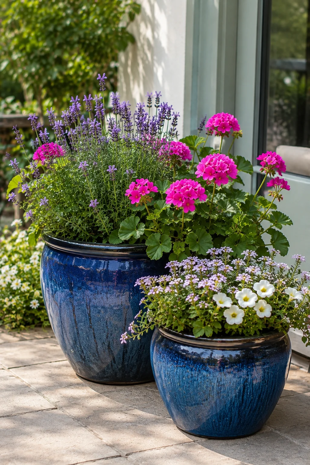 glazed ceramic pot container garden idea