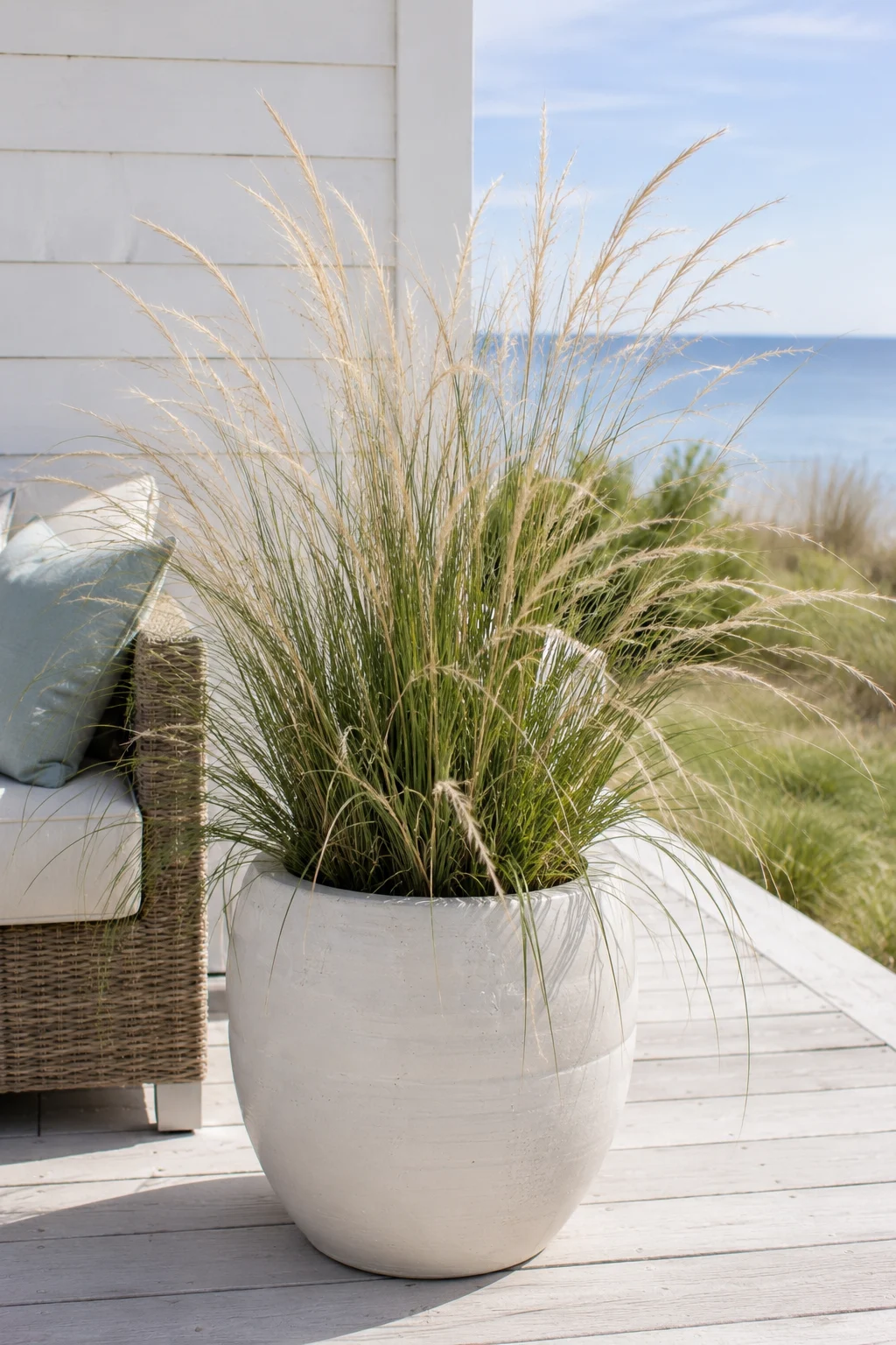 coastal style container garden idea
