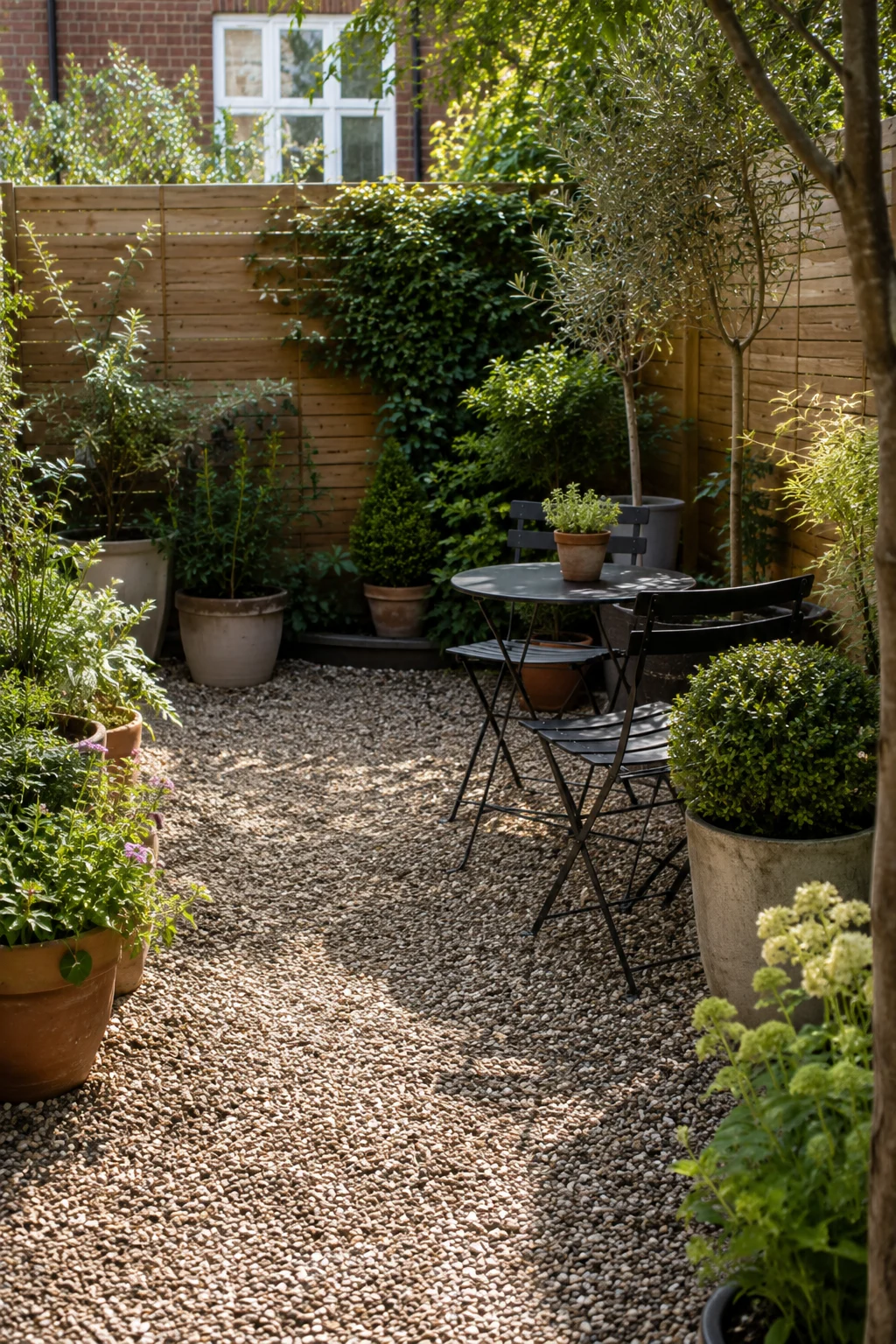 gravel courtyard instead of lawn idea