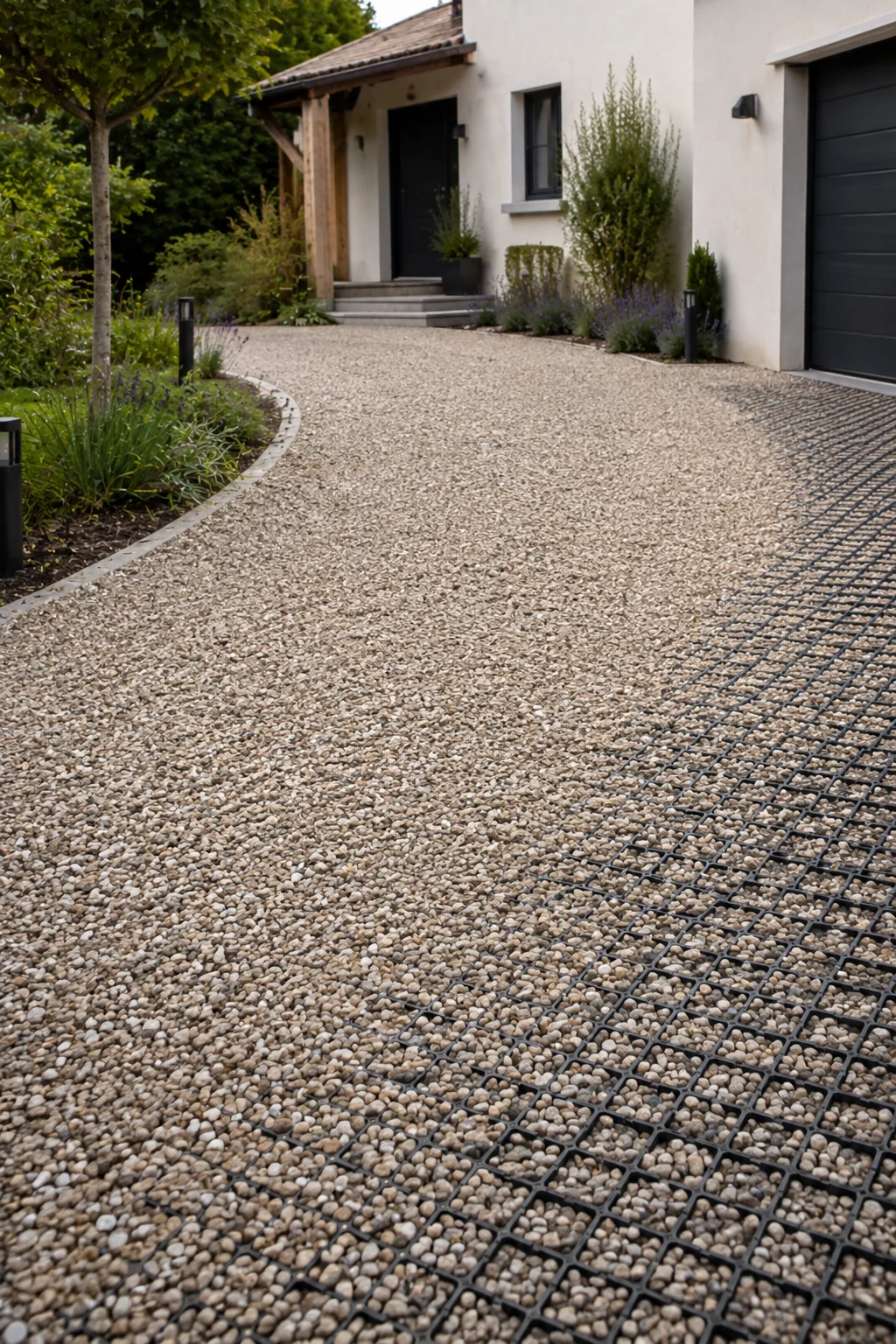 reinforced gravel driveway idea