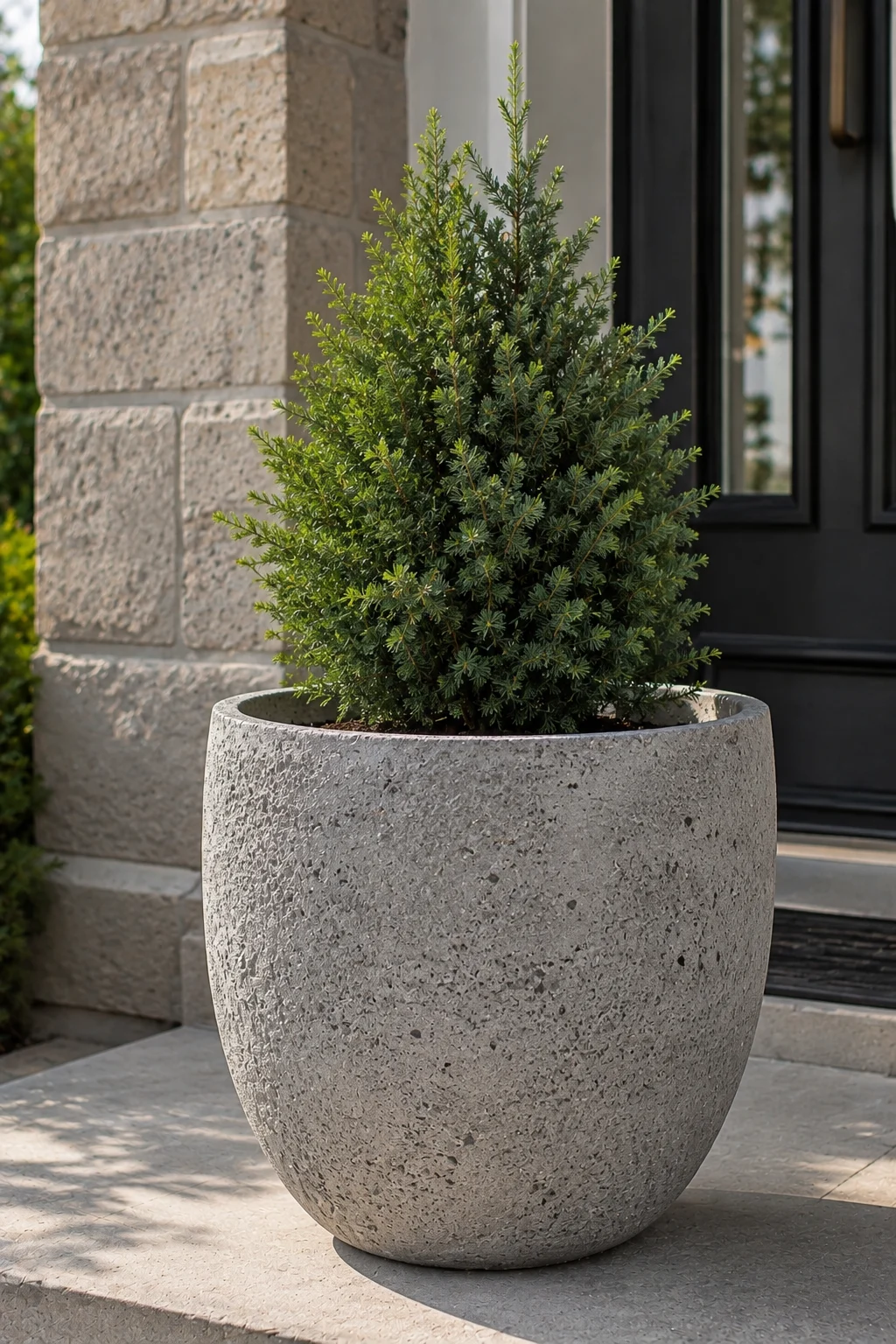 concrete planter container garden idea