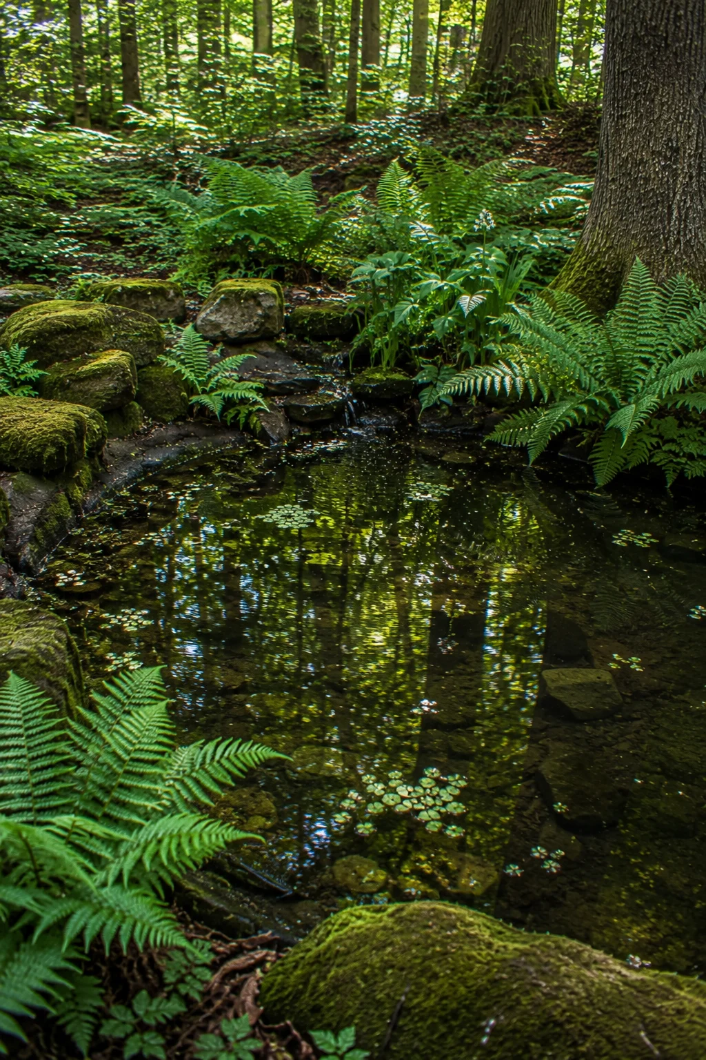 woodland pond garden idea