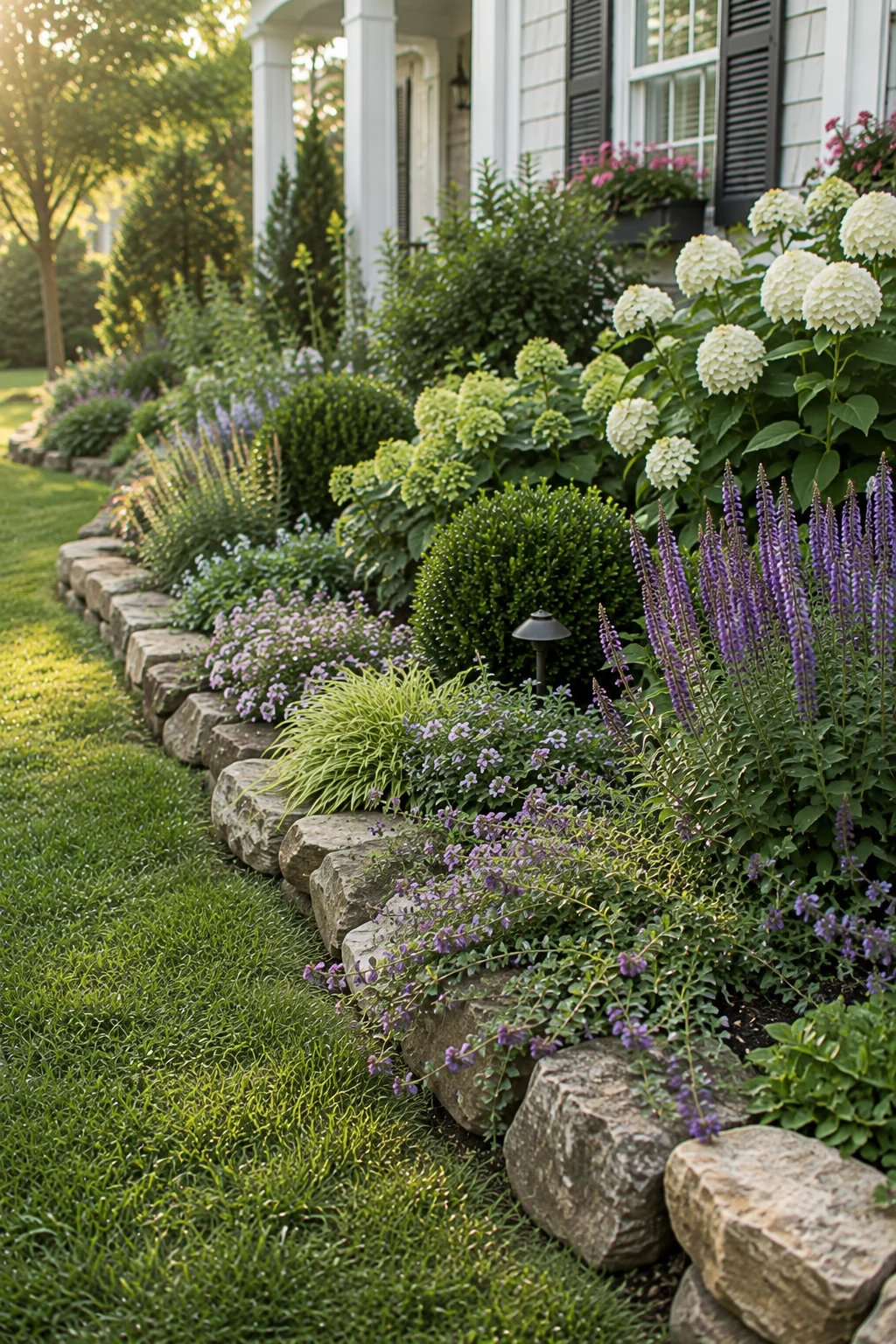 repeated drift planting border garden idea
