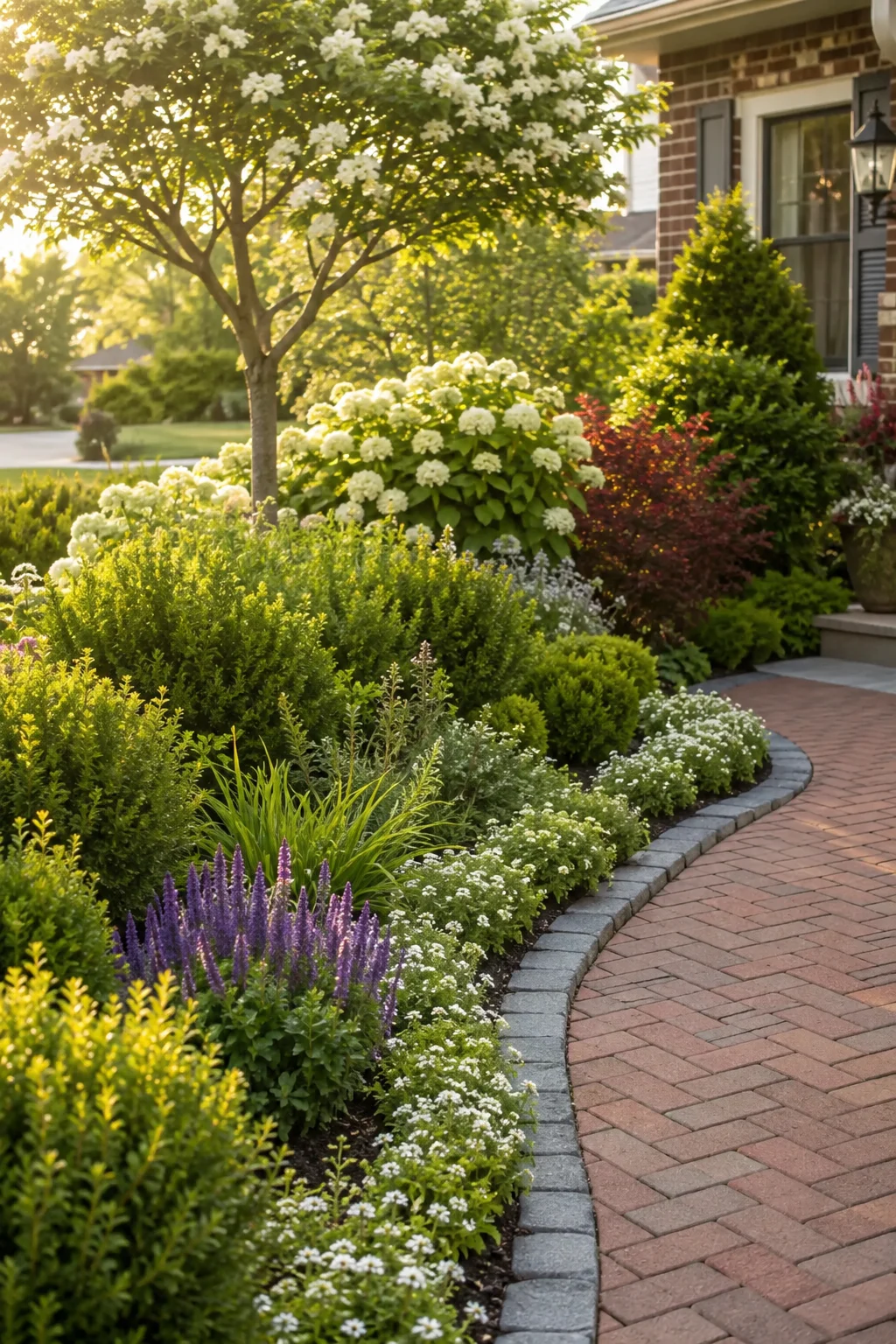 front garden border curb appeal idea