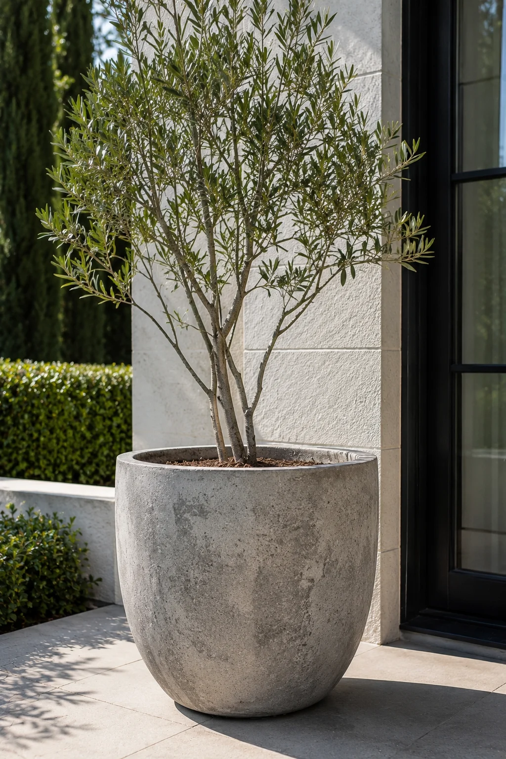 fiberglass planter container garden idea