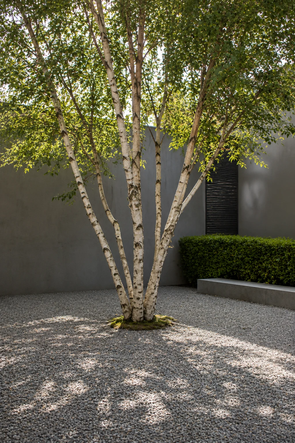sculptural specimen tree modern garden idea