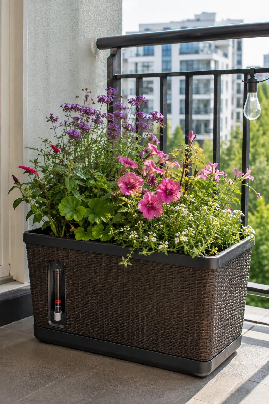 self watering container balcony garden idea