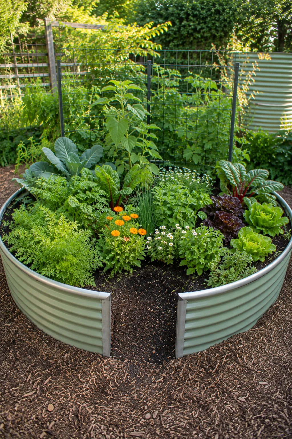 keyhole raised bed design idea