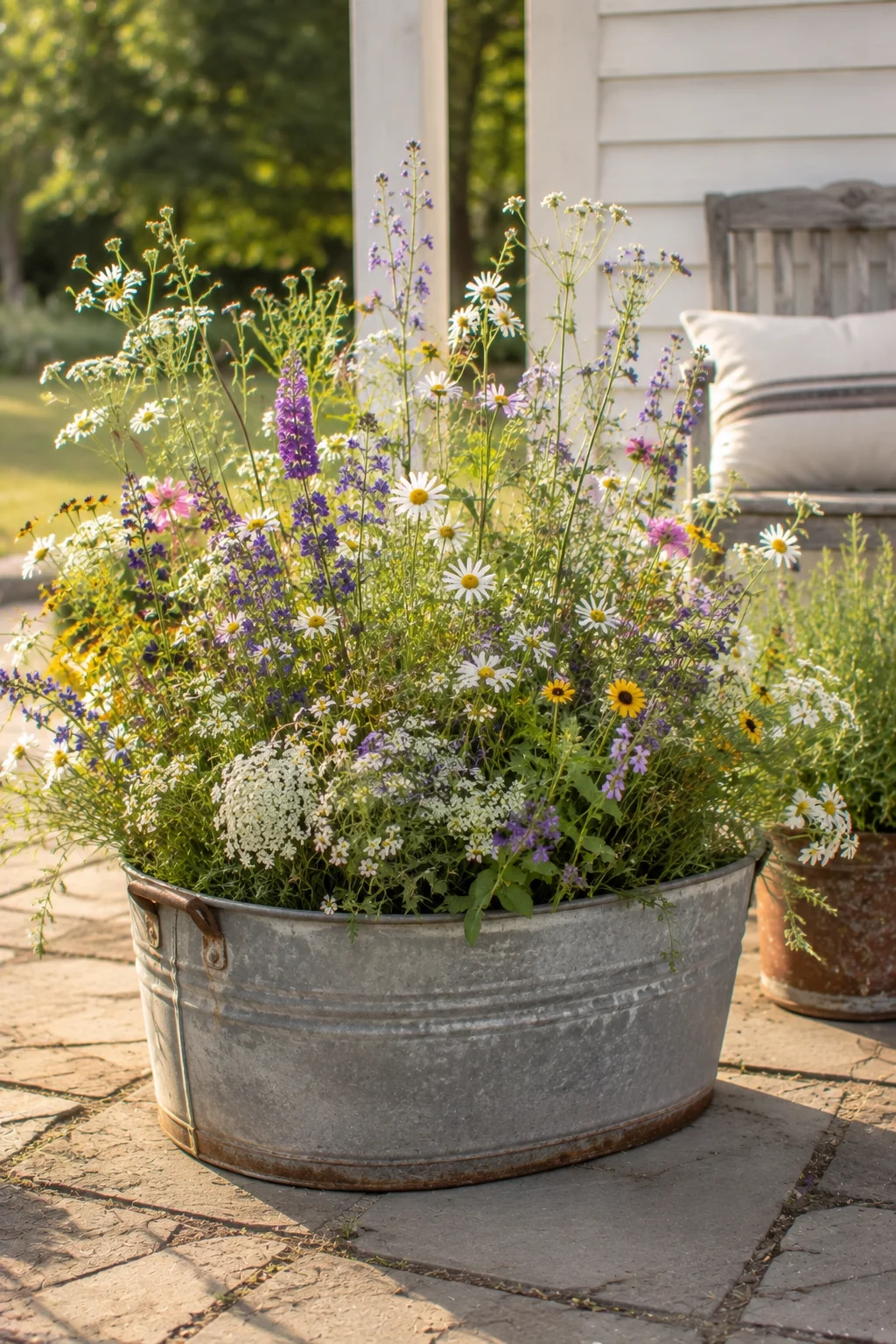 farmhouse style container garden idea