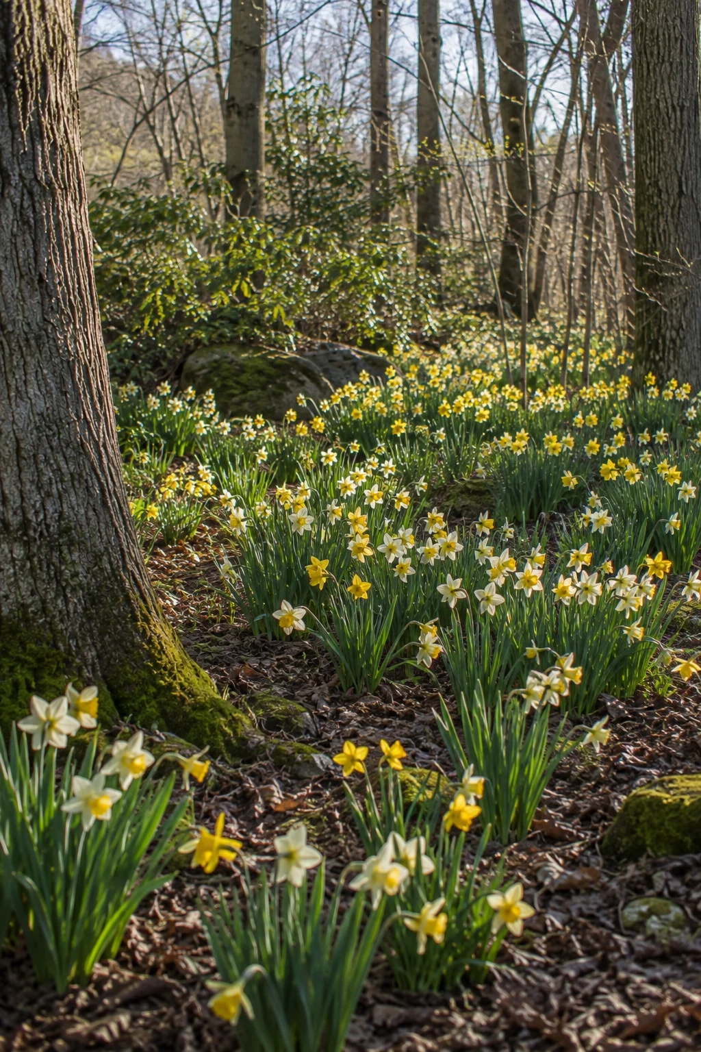 naturalized bulb drift woodland garden idea